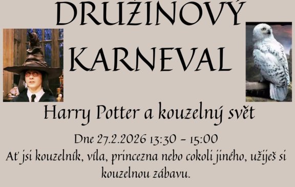 Pozvánka na karneval ve školní družině