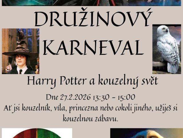 Pozvánka na karneval ve školní družině