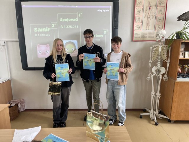 Naši osmáci zvítězili v anglické konverzační soutěži