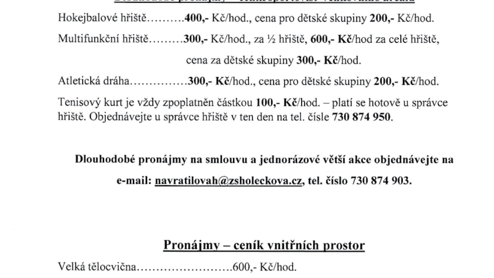 Pronájmy